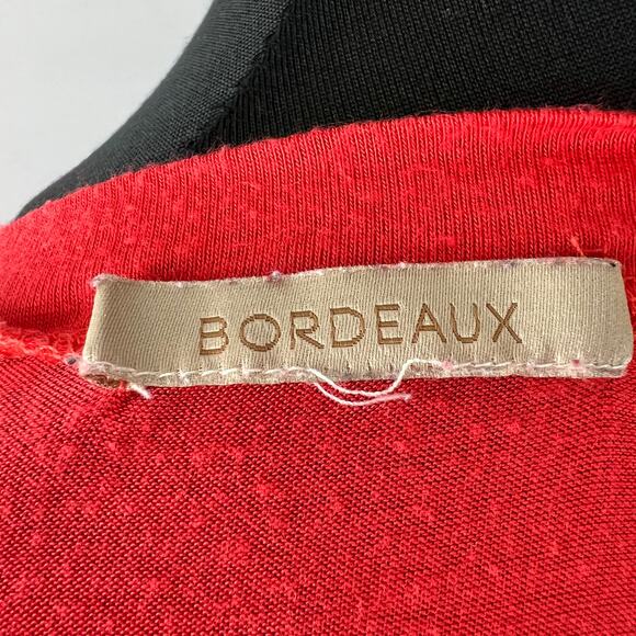 ANTHROPOLOGIE BORDEAUX Orange Brown Colorblock Long Sleeve Tee with Pocket S M ? - Picture 8 of 10